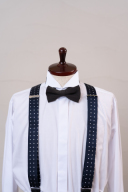 サスペンダー　ネイビードット