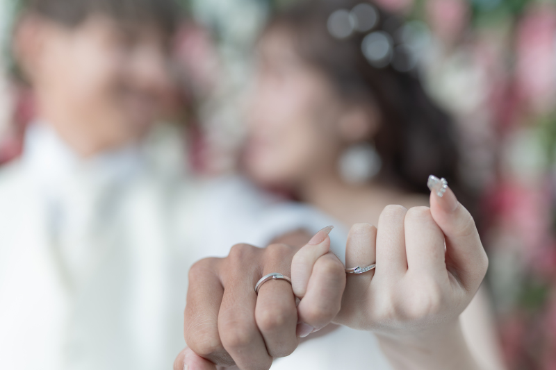 指輪のショットも♡