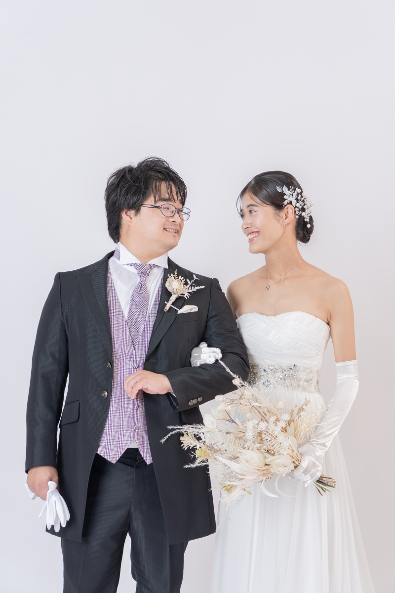 グローブを付けて