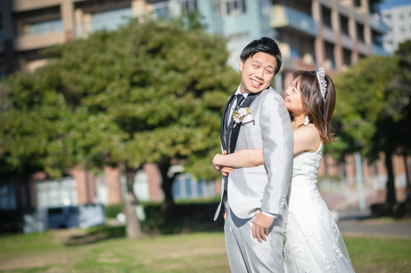 後ろからハグ♡