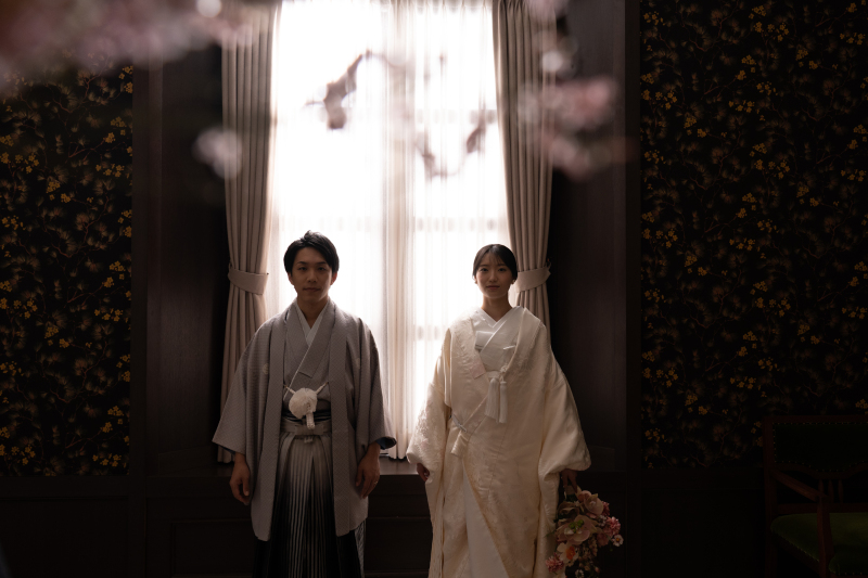 壁面を変えて、桜風のお写真も