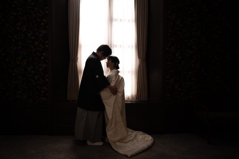 おでこをくっつけて