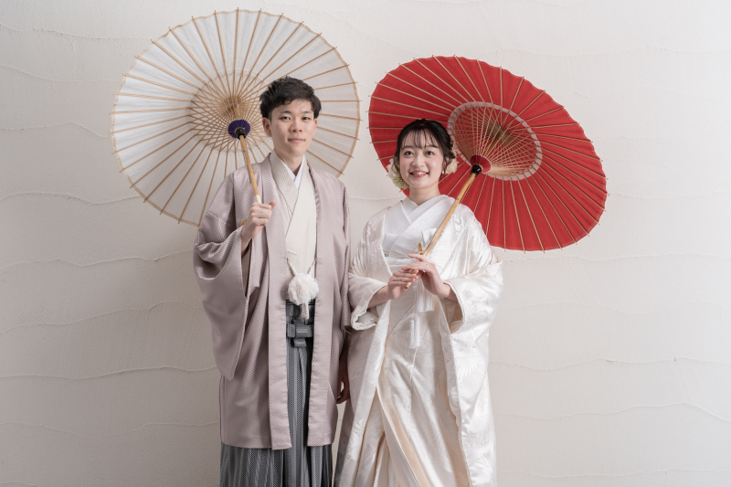 番傘を使って和っぽいお写真に