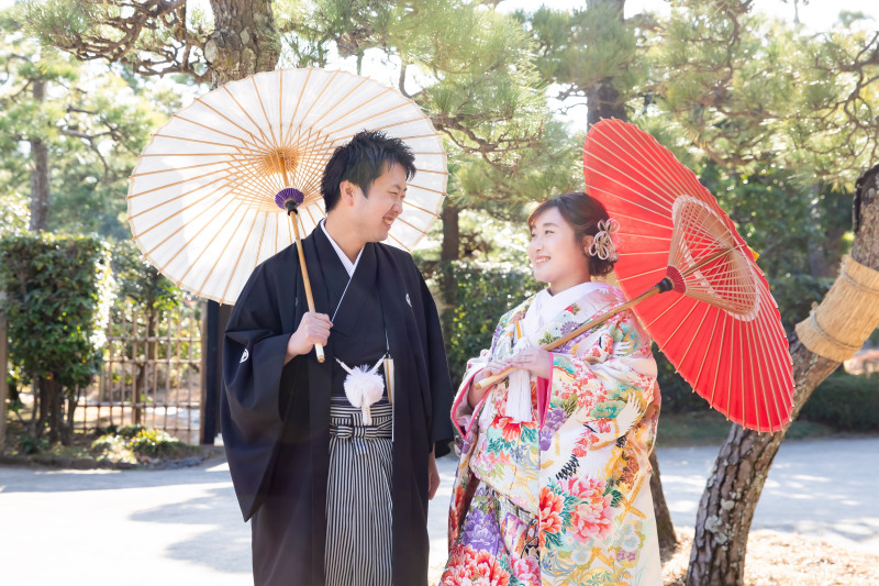 和傘を持って♪