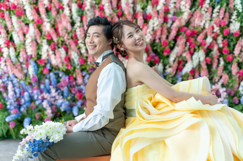 背中合わせで・・・♡