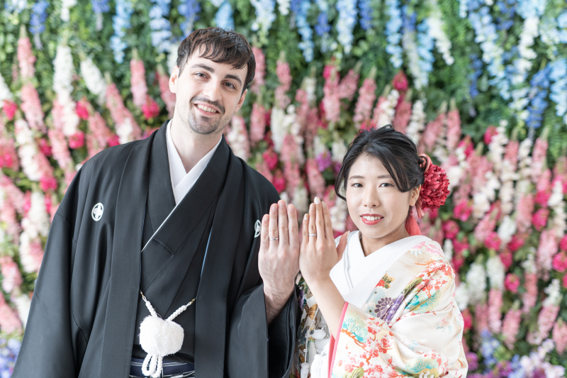 婚約会見風ショット♡