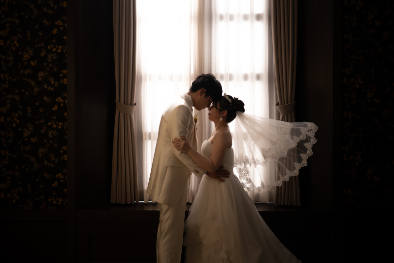 ベールをふわっと