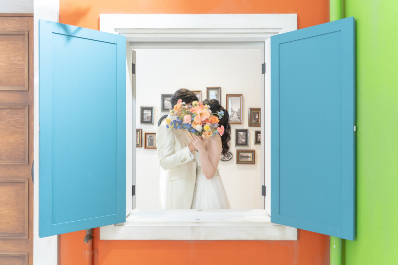 ブーケを使いながら……♪