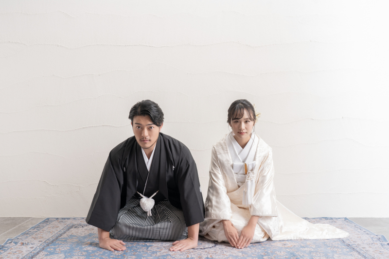 正座でご挨拶ショット