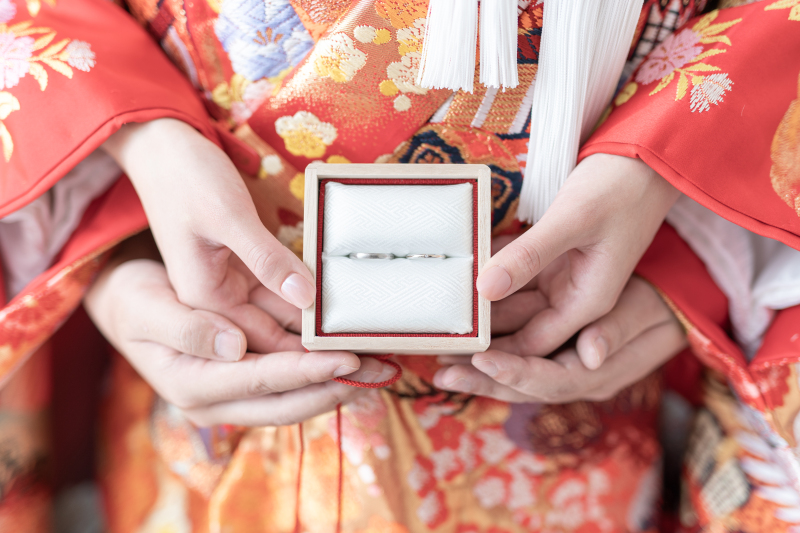 大切な指輪のケースと共に