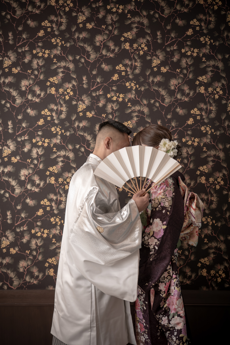 末広を使ってお顔隠し