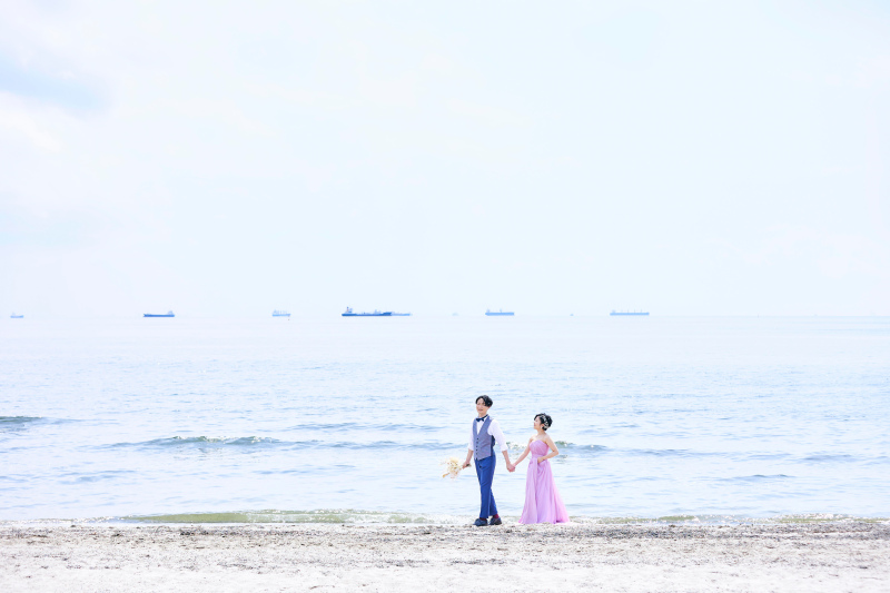 洋装1着　ロケーション撮影プラン＊いなげの浜（稲毛海浜公園）
