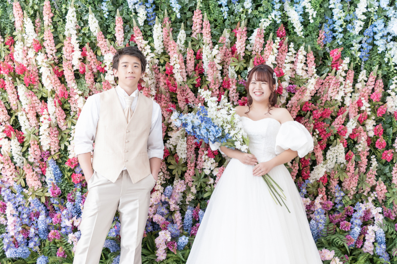 ルピナスのフラワーウォールで