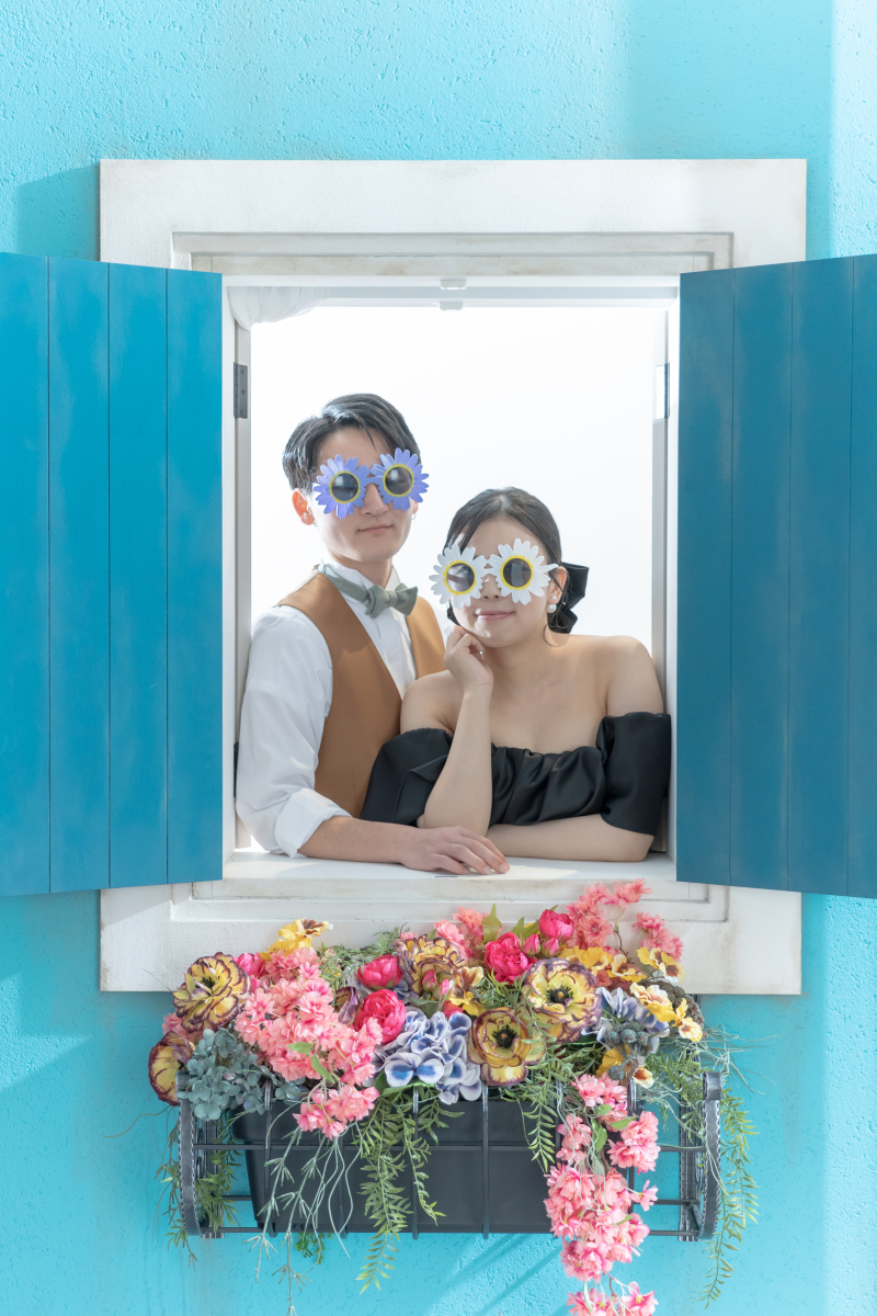 フラワーサングラスで遊び心♡