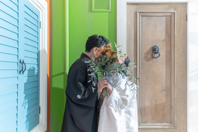 お顔隠しショット☆