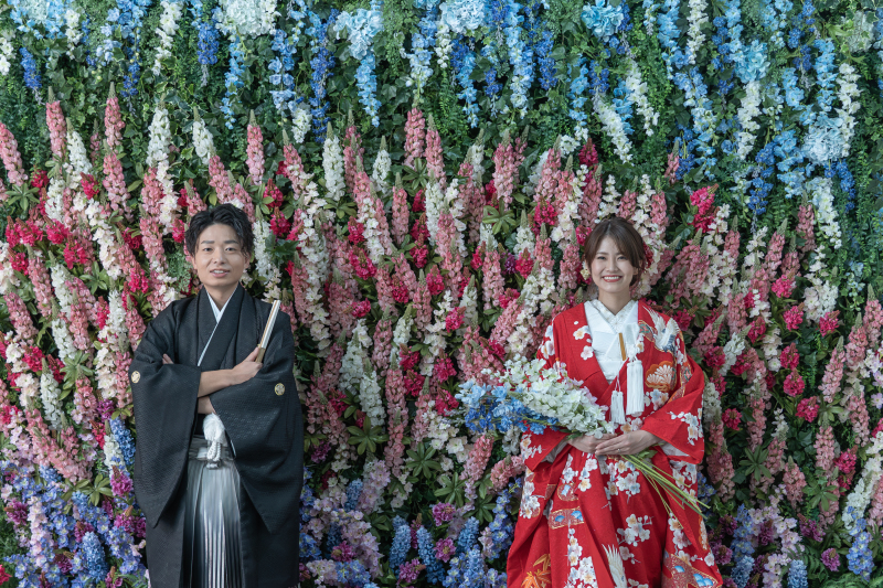 ルピナス一面のフラワーウォール!