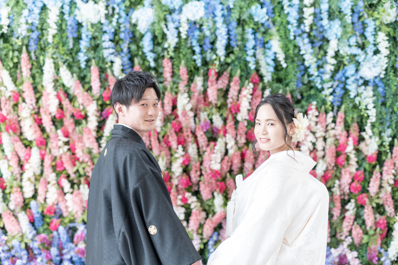 ルピナスの花壁