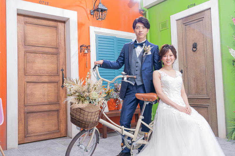 ブラーノ島の街並みを