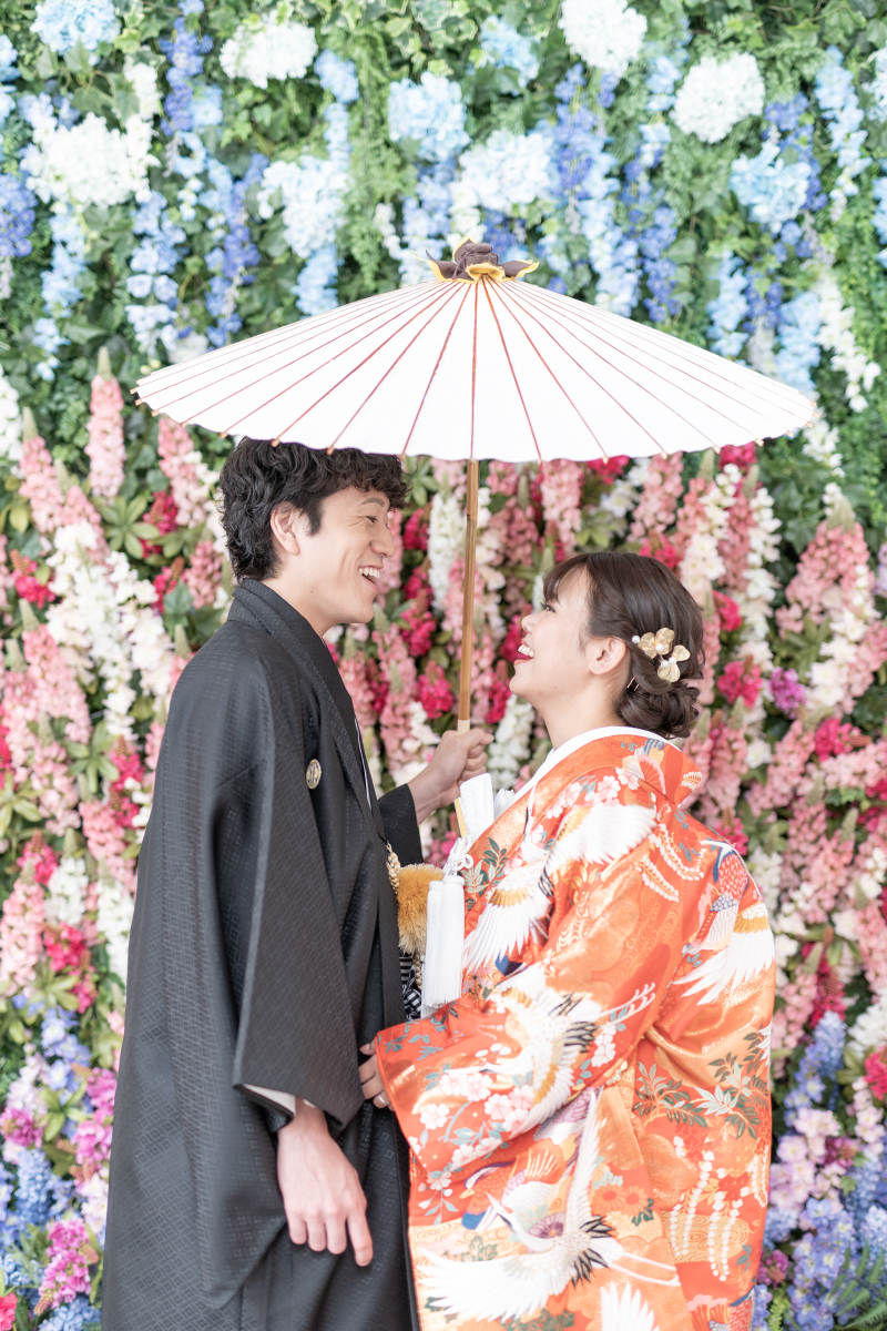 フラワーウォールで!