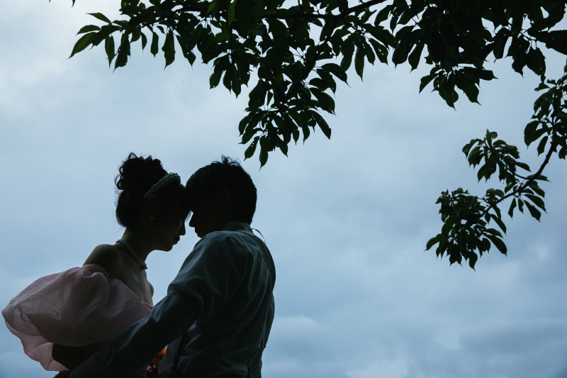 シルエット風にも