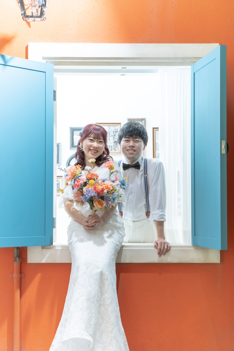 スタジオ内を活かして撮影