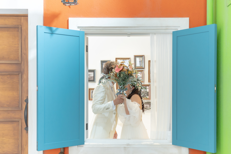 お顔隠しショット♪