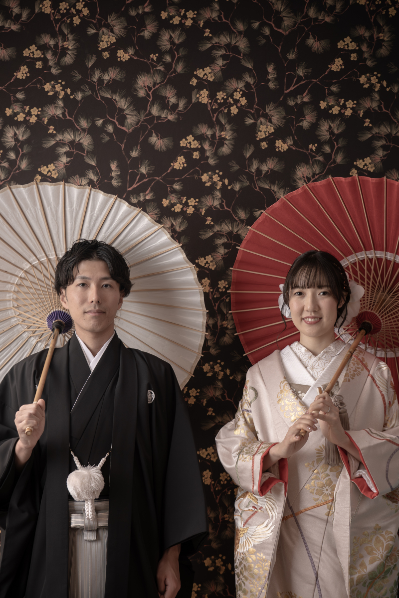 和装には番傘を