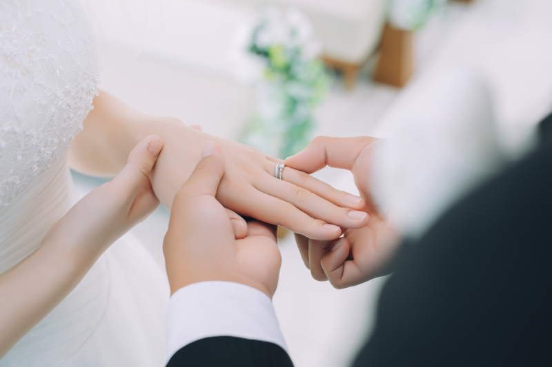 指輪の交換