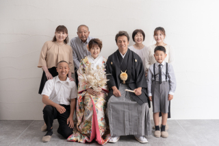 ファミリーフォトウェディング♪洋装＆和装2着プラン