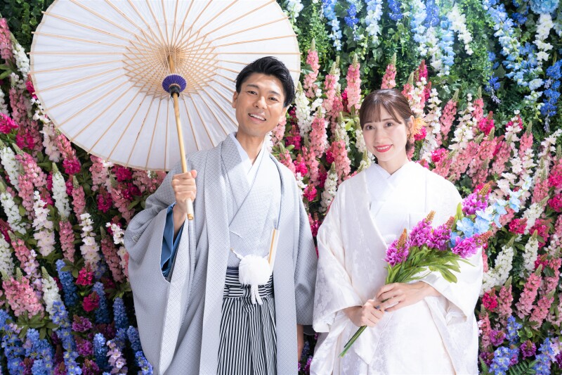 和装も映えるカラフルなスタジオ