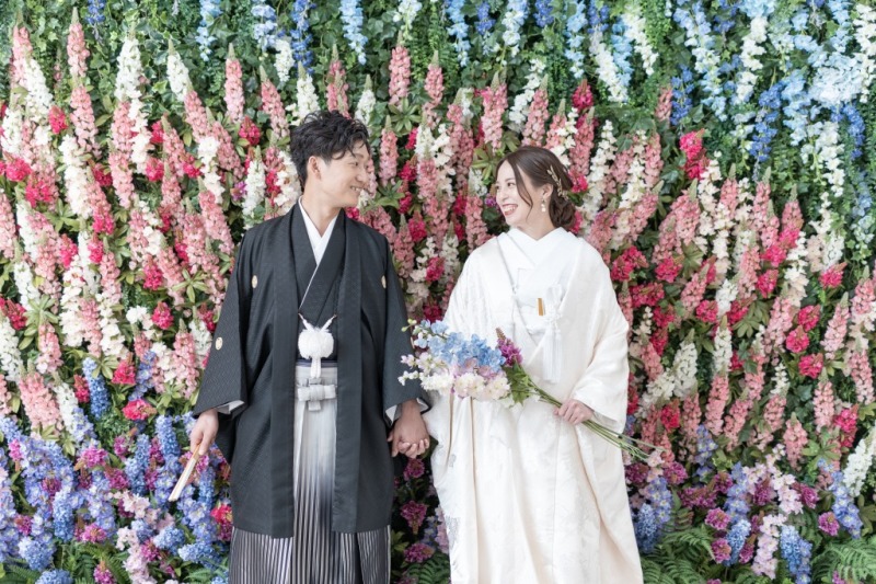 ルピナスの花壁