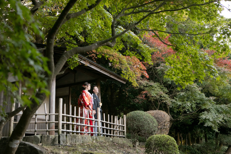 東屋でのショット