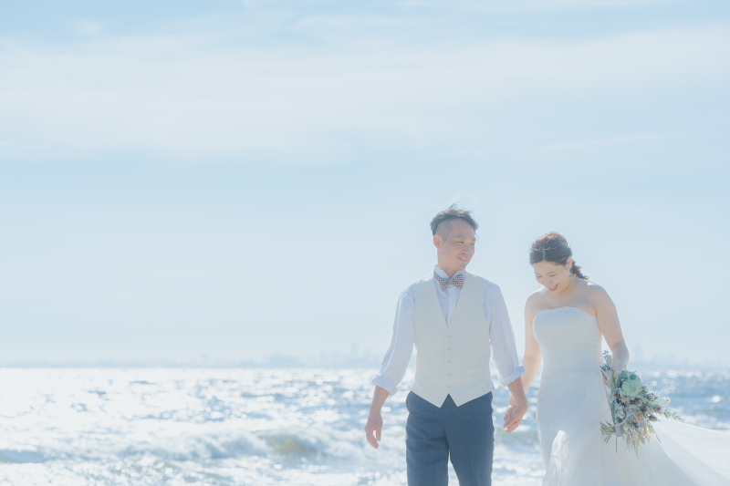 スタジオと海で叶えるウェディングフォト♪＊洋装＆和装 スタジオ＆ロケ撮影プラン＊