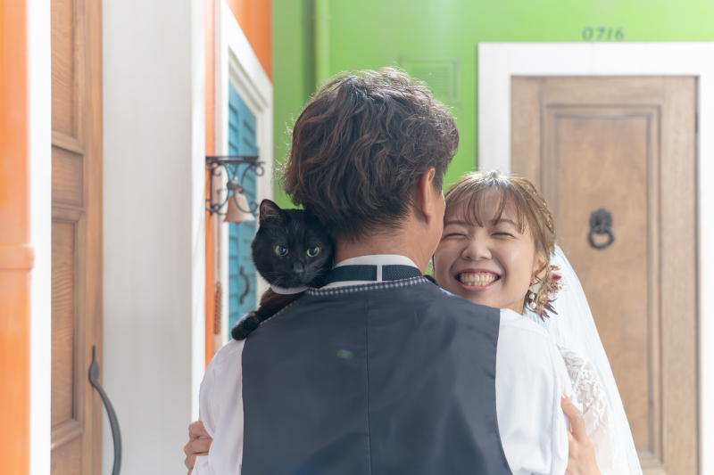 肩からチラリ♡