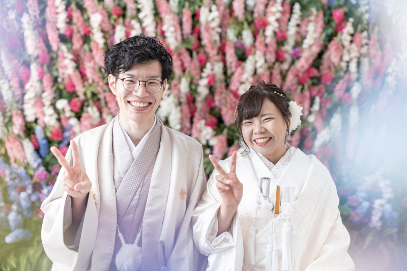 ルピナスのお花に囲まれて