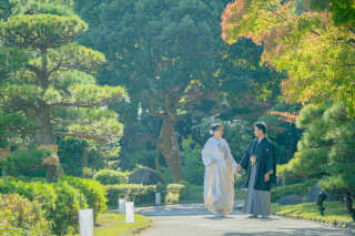 秋の見浜園にて♪　＊和装1着 ロケ撮影プラン＊