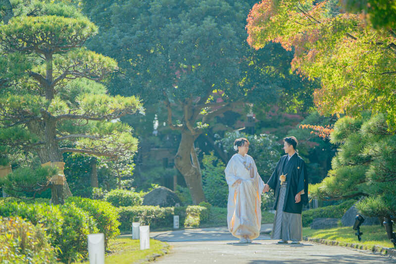 秋の見浜園にて♪　＊和装1着 ロケ撮影プラン＊