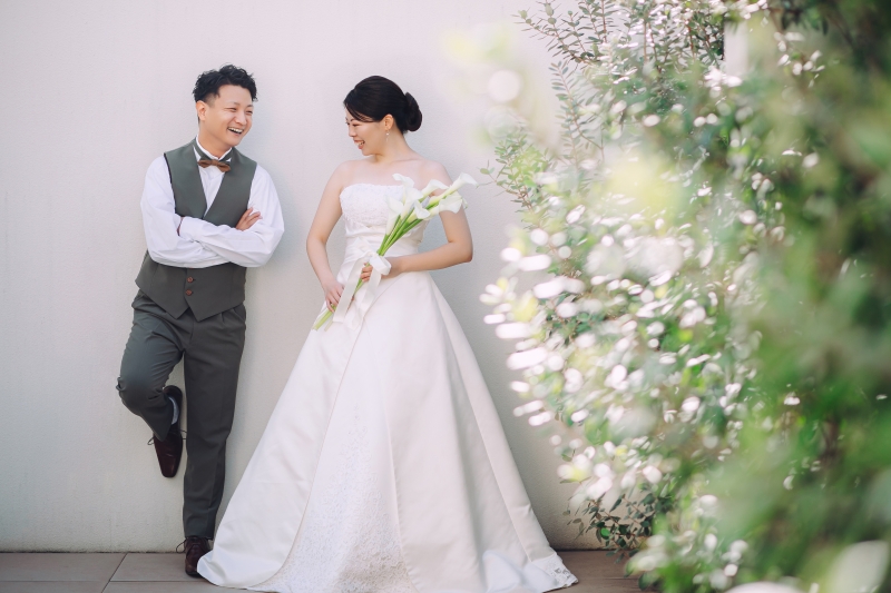 お母様にお手配いただいたブーケを