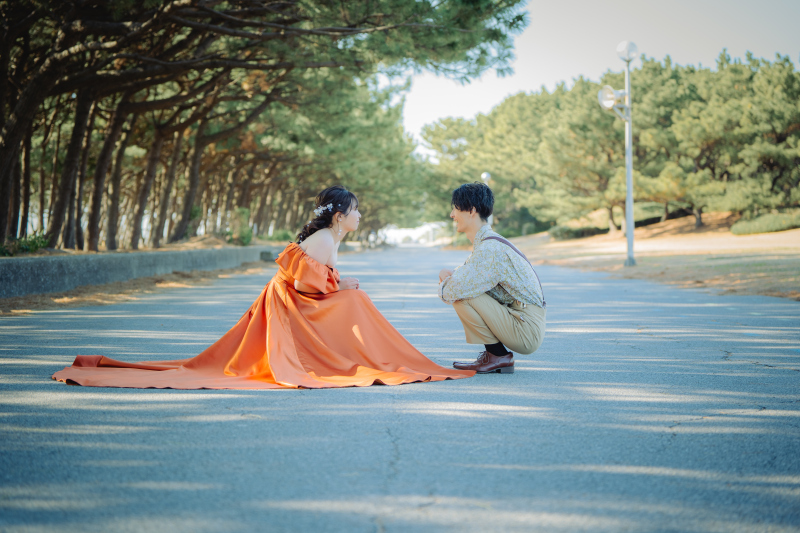 まっすぐ続く道