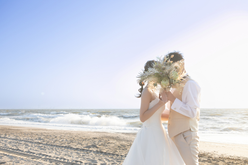 広がる青空の下で
