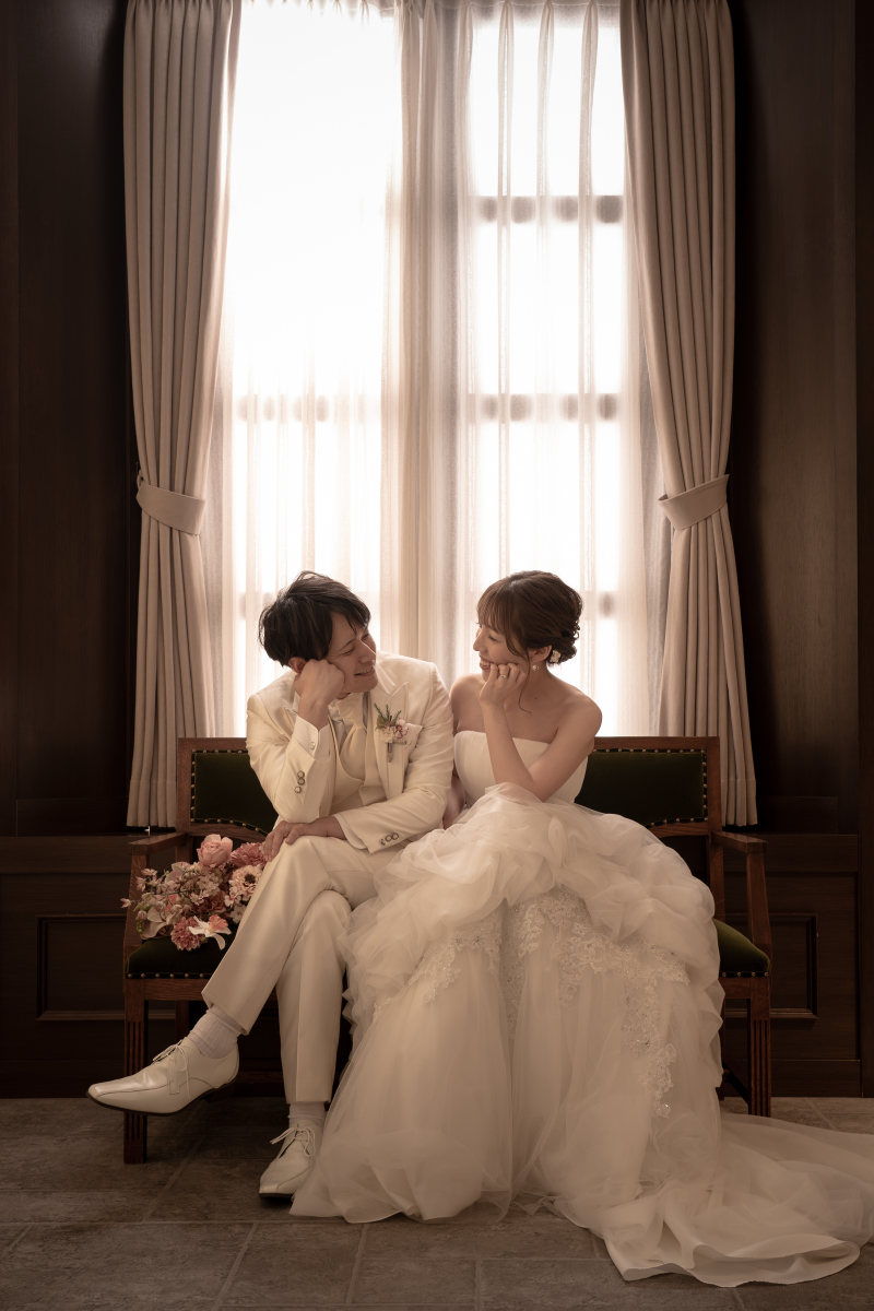 おふたりで同じポーズをしても◎