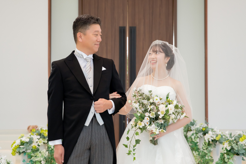 お父様と歩くバージンロード