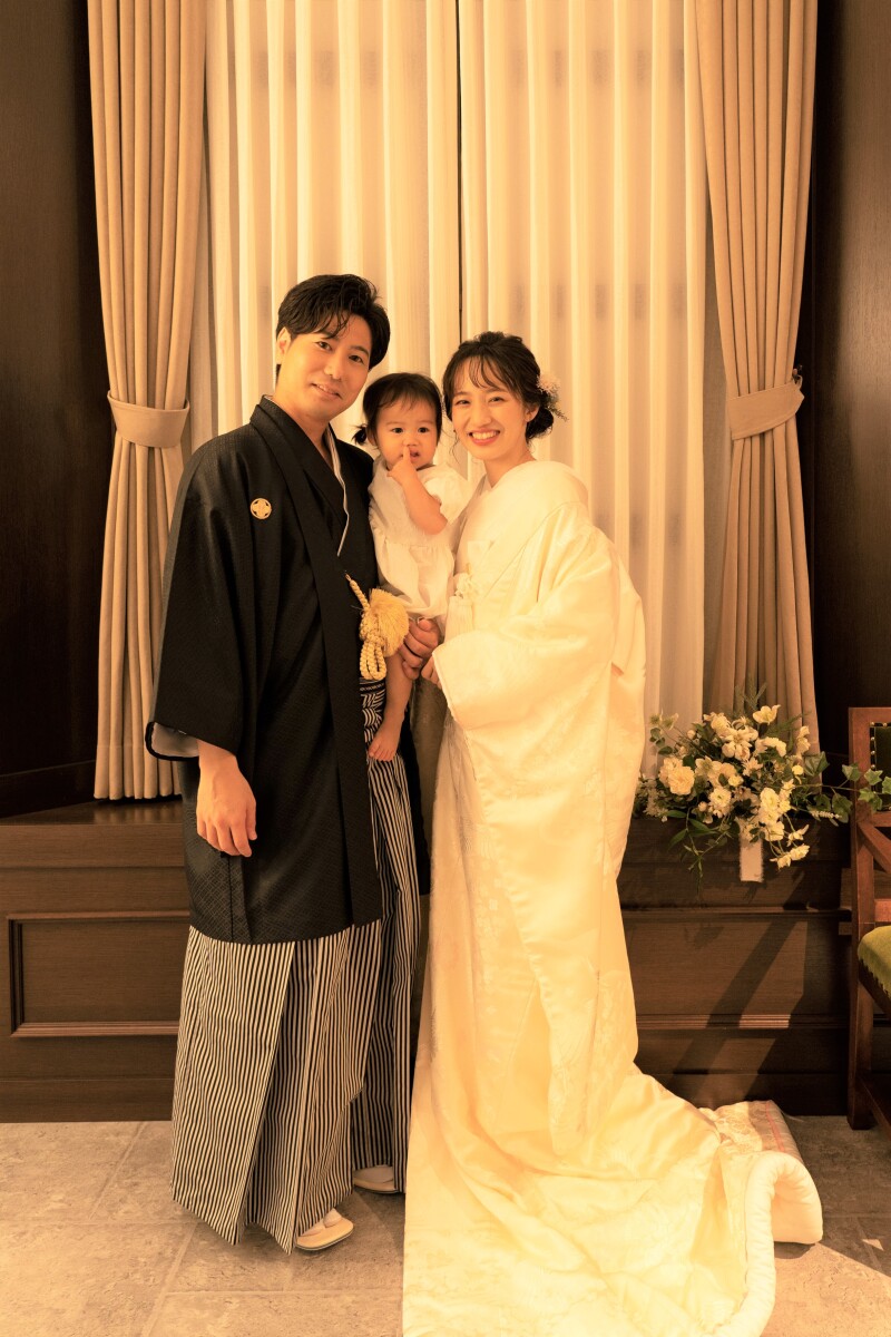 家族そろっての記念撮影