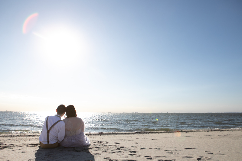 バックショットも素敵な海ロケーション