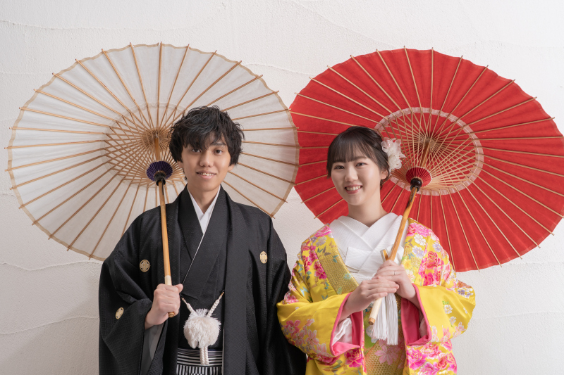 和装なら番傘を