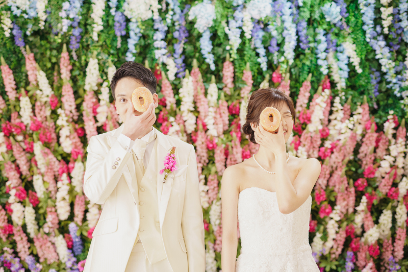 撮影小物のドーナツを使って