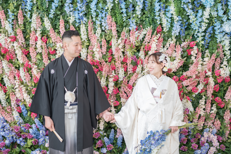 鮮やかなお花に包まれて