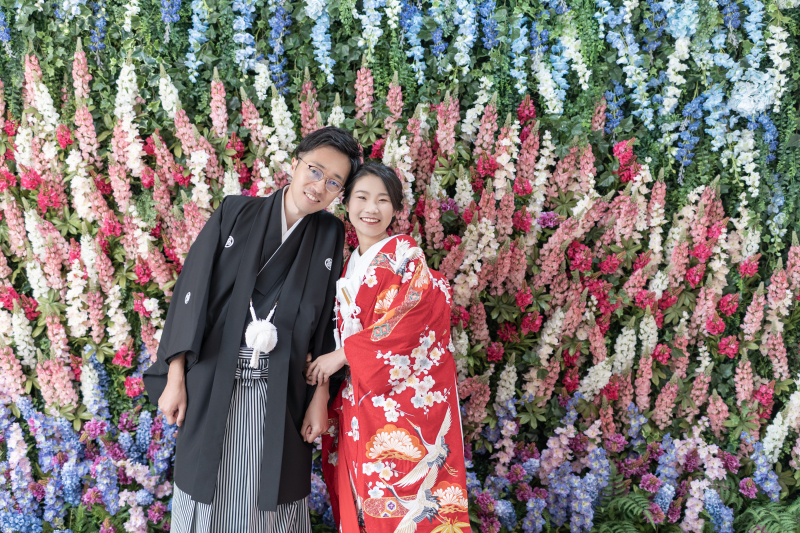 ルピナスのお花に囲まれて