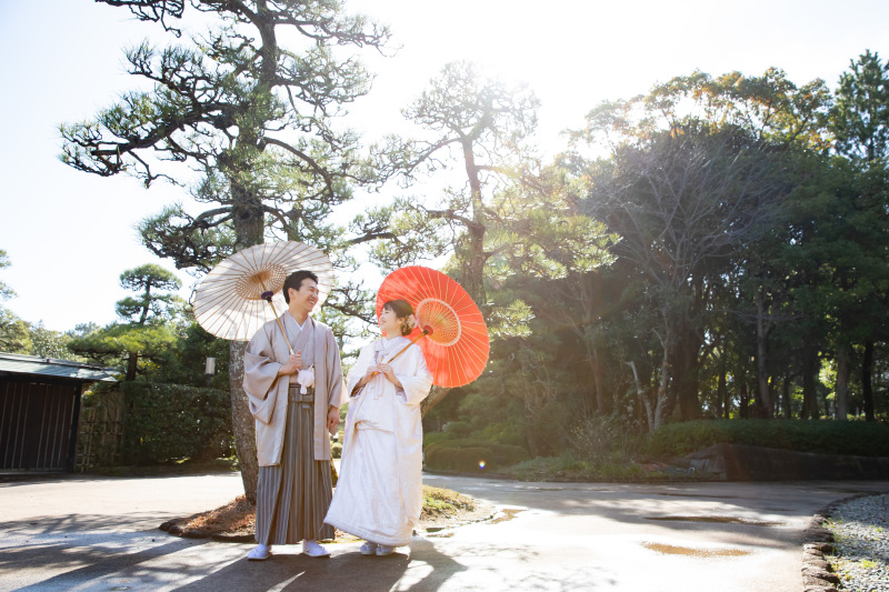 晴天の見浜園にて　＊洋装＆和装　スタジオ＆ロケ2着プラン＊