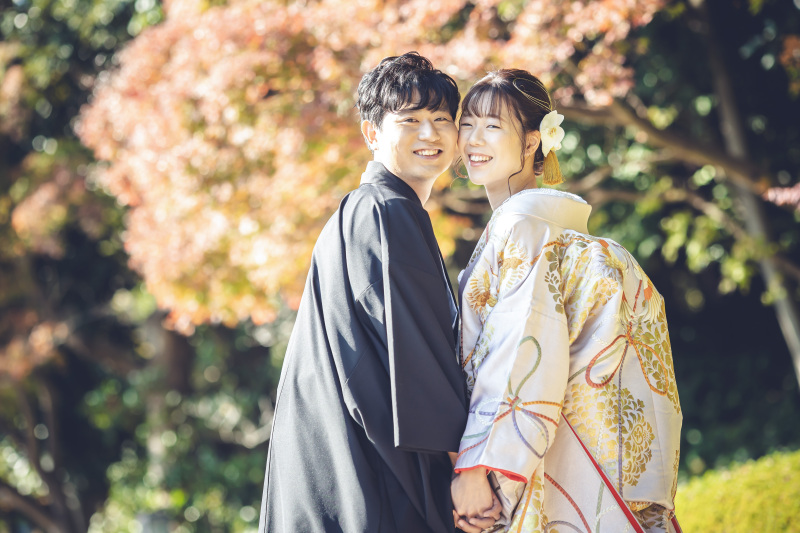 青空と紅葉の見浜園　＊和装　ロケ1着プラン＊